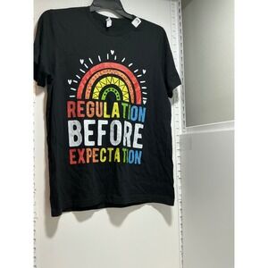 Canvas Regulation Before Expectation Rainbow Graphic Tee Black Large L 3215